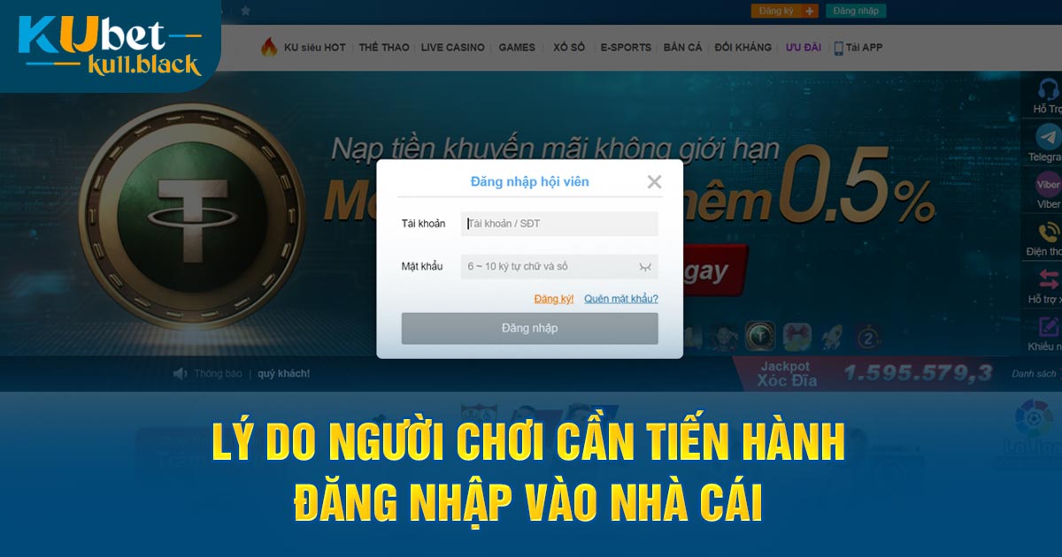 Các khuyến mãi được hưởng khi lần đầu đăng nhập Kubet