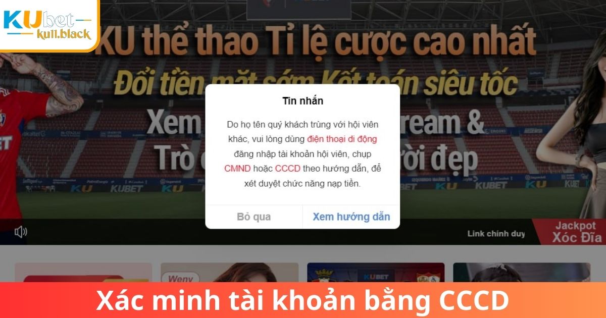 Xác minh tài khoản bằng CCCD